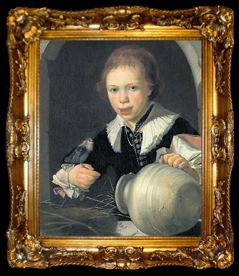 framed  unknow artist The Boy with the Bird, ta009-2